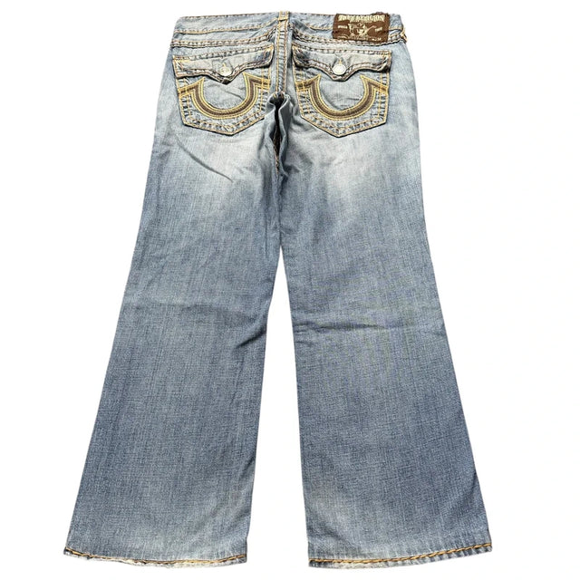 True Religion baggy/straight leg unisex designer Jeans(w36)