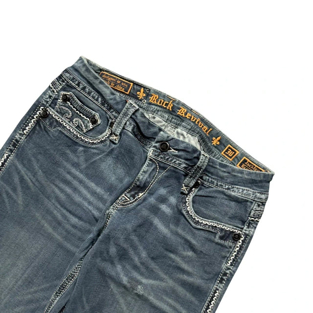 Rock Revival bootcut low waist women designer jeans(w30)