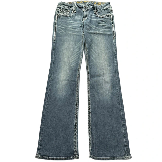 Rock Revival bootcut low waist women designer jeans(w30)