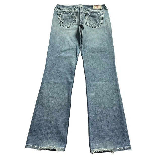 True Religion straight leg low waist women designer jeans(w31)