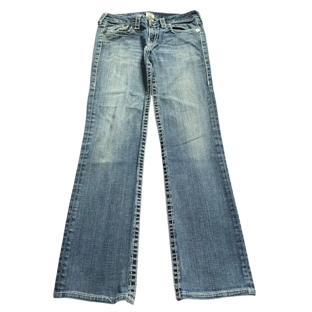 True Religion straight leg low waist women designer jeans(w31)