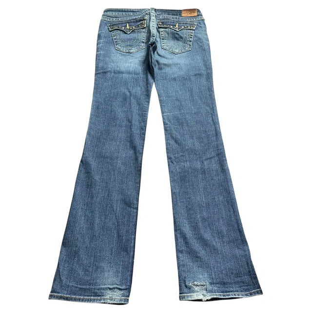 True Religion straight-bootcut low waist women designer Jeans(w30)