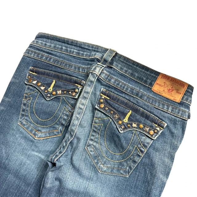 True Religion straight-bootcut low waist women designer Jeans(w30)