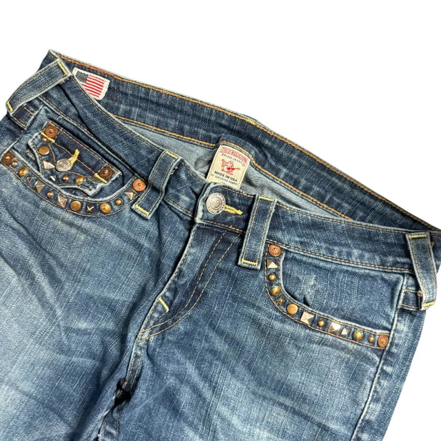 True Religion straight-bootcut low waist women designer Jeans(w30)
