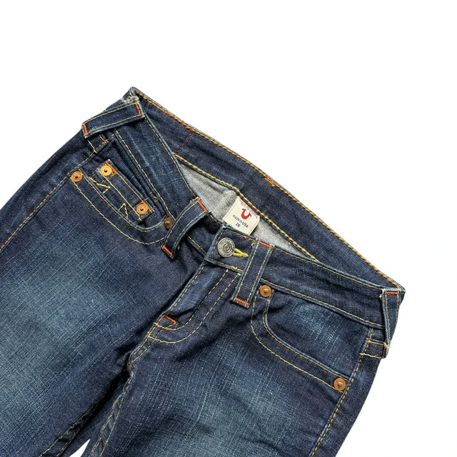 True Religion straight leg low waist women designer jeans(w26)