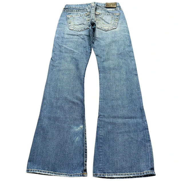 True Religion flared/bootcut low waist women designer jeans(w28)