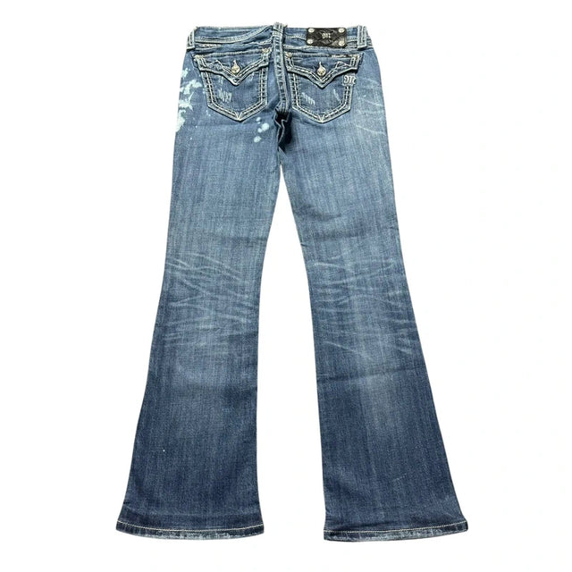 Miss me flared/bootcut low waist women designer jeans(w27)