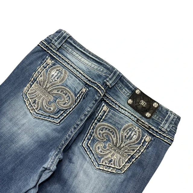 Miss me Loose flared/bootcut low waist women designer Jeans(w31)