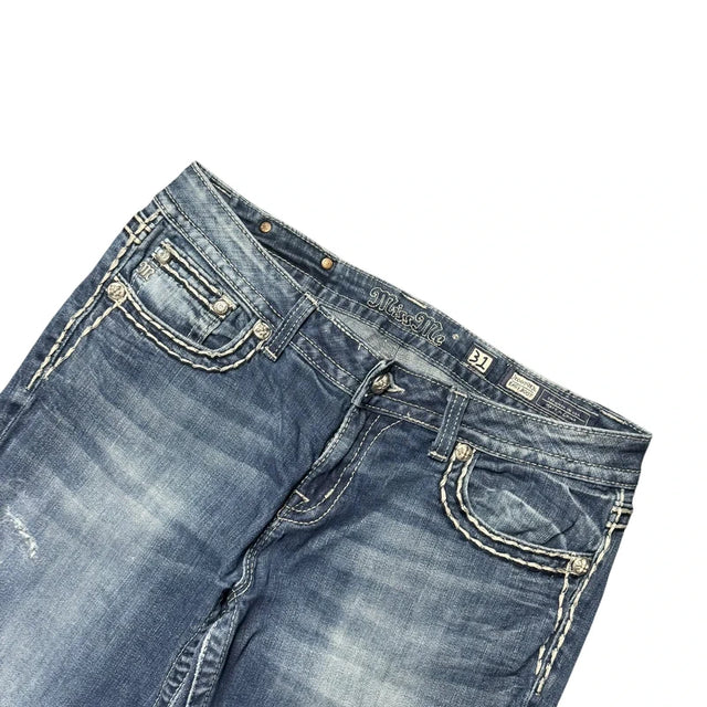 Miss me Loose flared/bootcut low waist women designer Jeans(w31)
