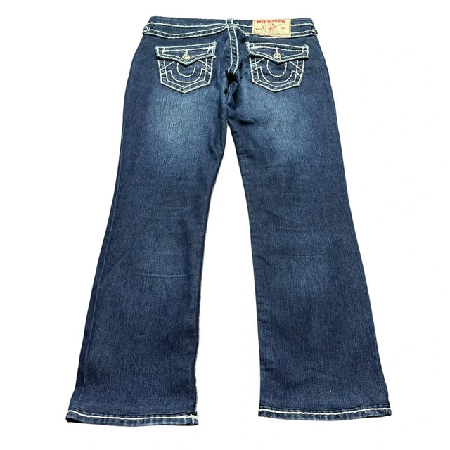True Religion straight leg low waist women designer jeans(w28)