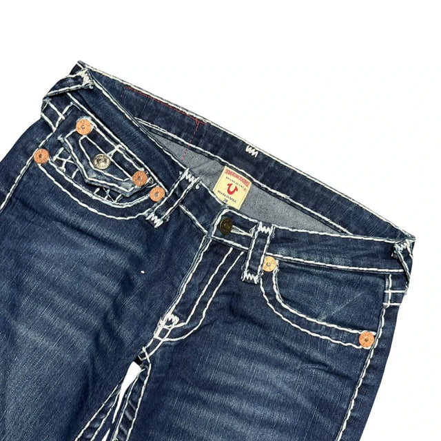 True Religion straight leg low waist women designer jeans(w28)