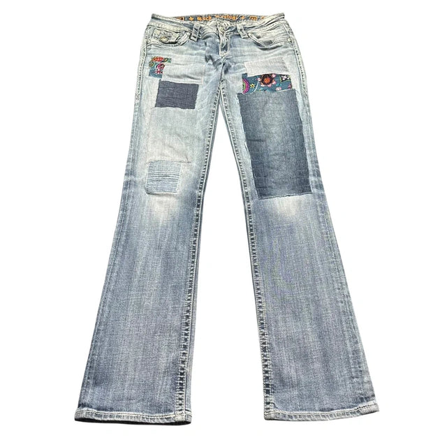 Rock revival straight leg low waist women designer Jeans(w30)
