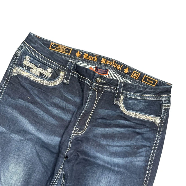 Rock Revival flared/bootcut low waist women designer jeans(w34)