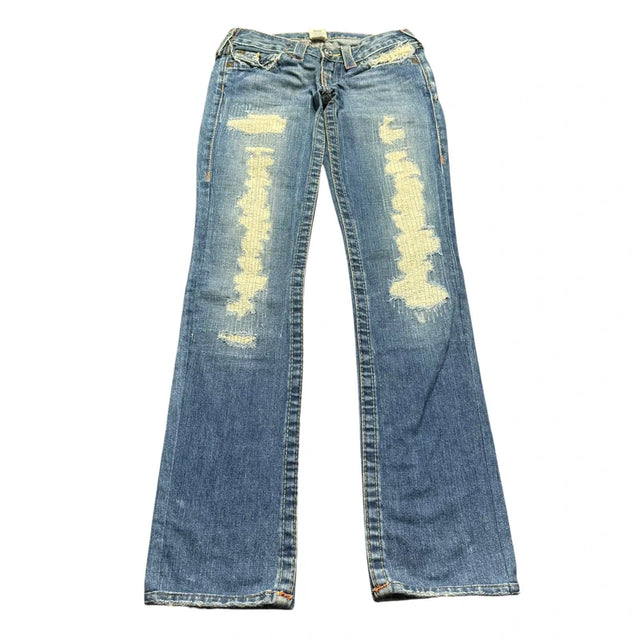 True Religion straight leg low waist women designer jeans(w25)