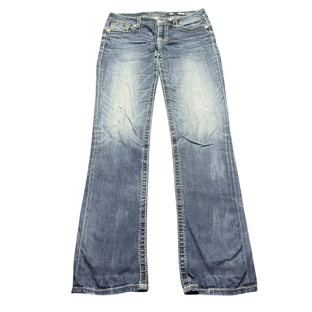 Miss me straight leg low waist women designer jeans(w29)