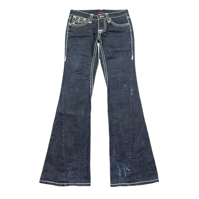 True Religion flared/bootcut low waist women designer jeans(w26)