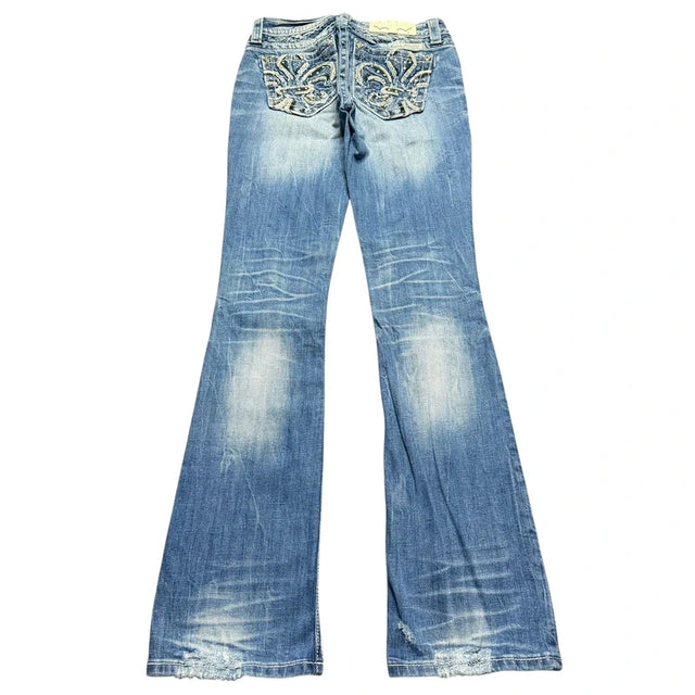 Miss me flared/bootcut low waist women designer jeans(w26)