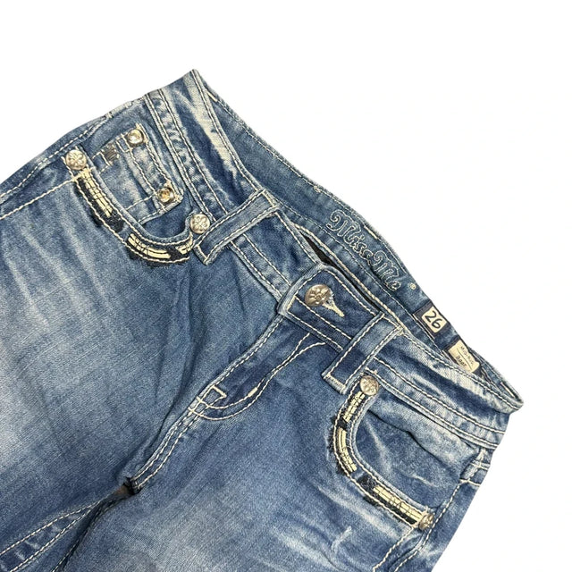 Miss me flared/bootcut low waist women designer jeans(w26)