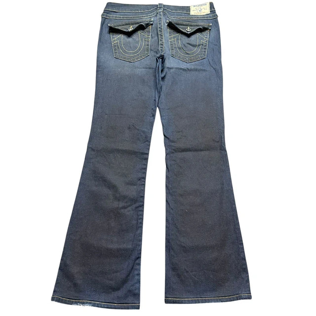 True Religion flared/bootcut low waist women designer jeans(w30)