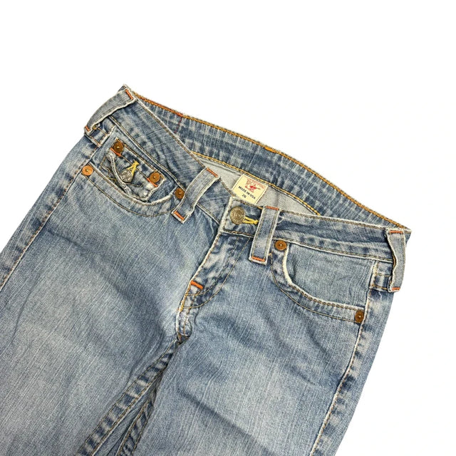 True Religion straight leg low waist women designer jeans(w26)