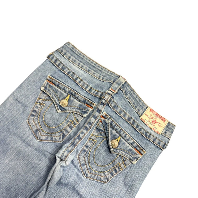 True Religion straight leg low waist women designer jeans(w26)