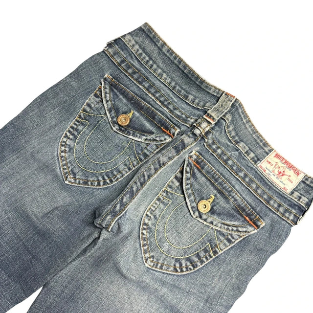 True Religion flared/bootcut low waist women designer Jeans(w30)