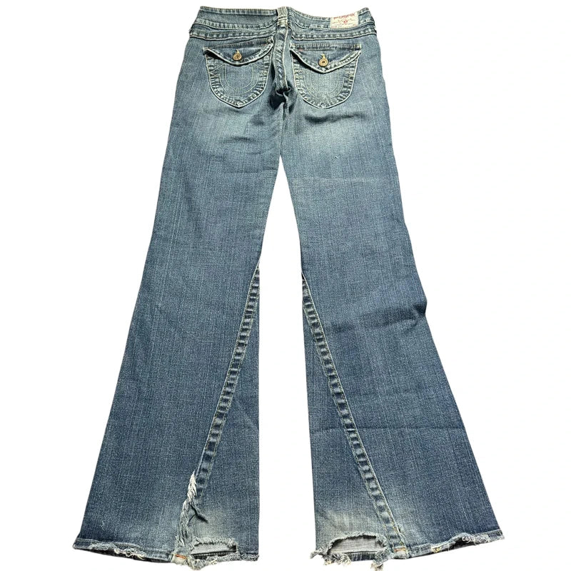 True Religion flared/bootcut low waist women designer Jeans(w30)