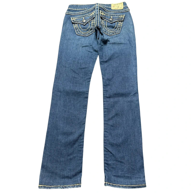 True Religion straight leg low waist women designer jeans(w26)