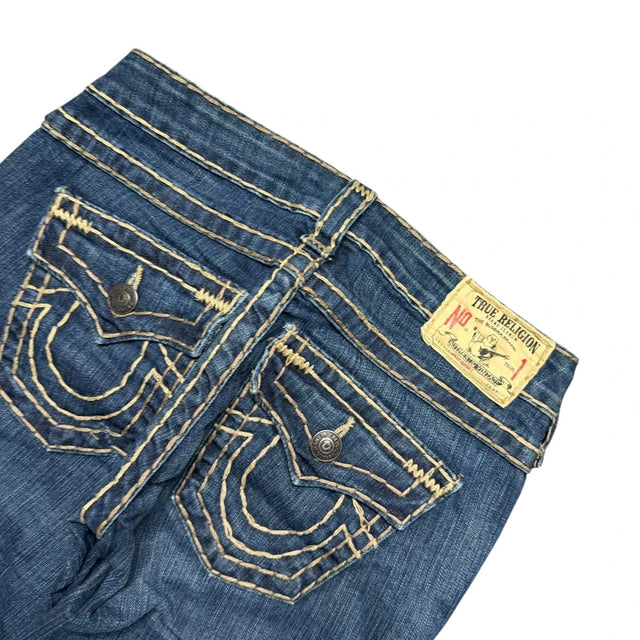 True Religion straight leg low waist women designer jeans(w26)