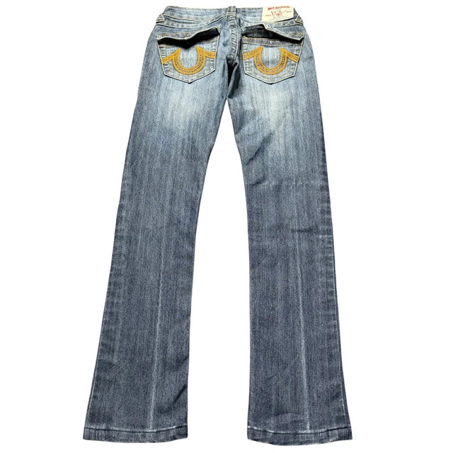 True Religion Straight leg low waist women designer Jeans(w25)