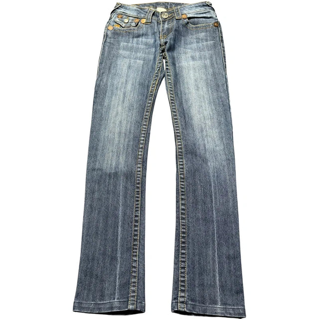 True Religion Straight leg low waist women designer Jeans(w25)