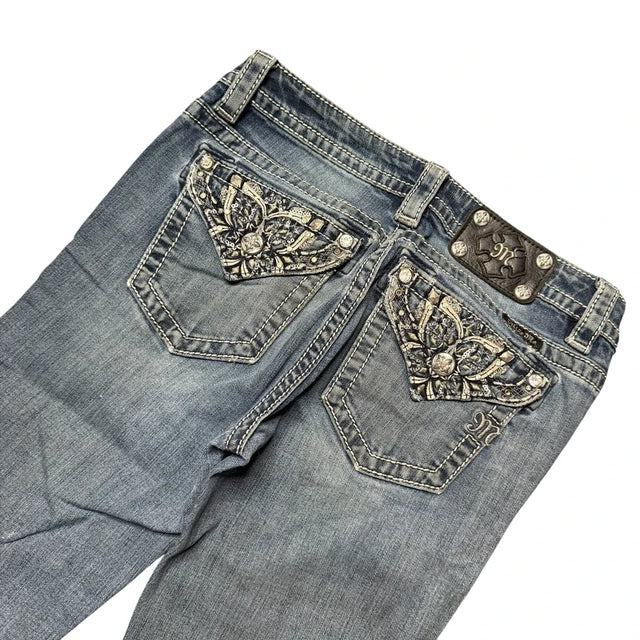 Miss me flared/bootcut low waist women designer Jeans(w28)