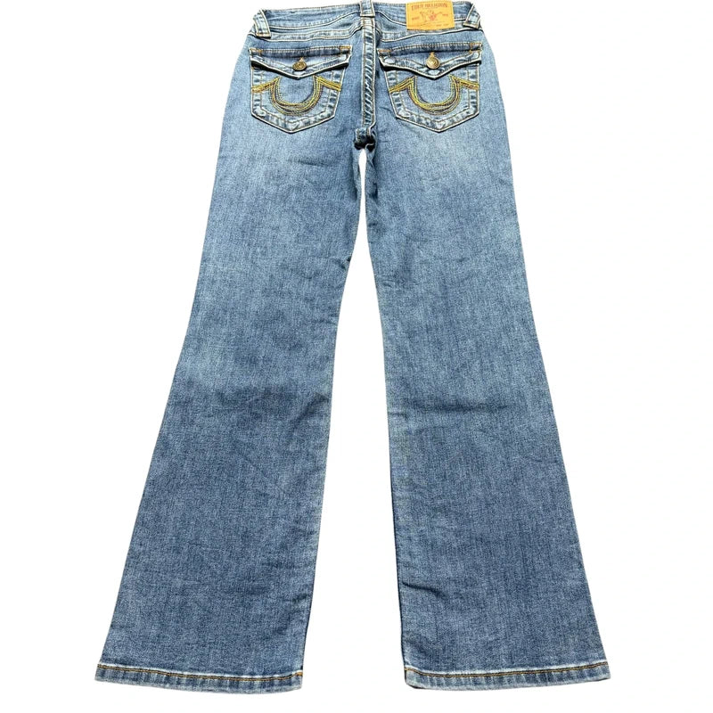 True Religion bootcut women designer jeans(w26)