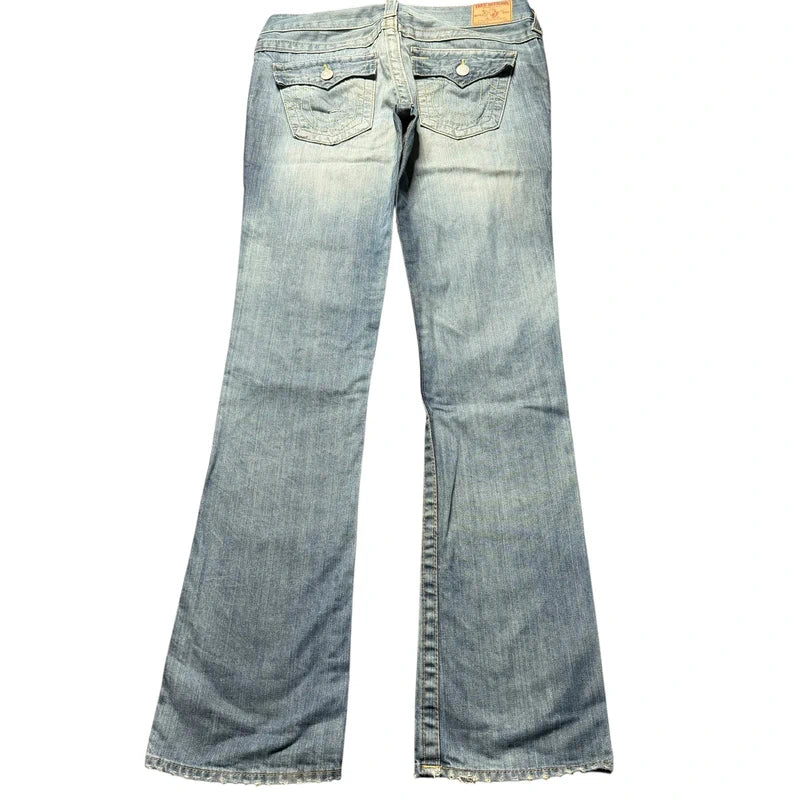 True Religion flared/bootcut low waist women designer jeans(w30)