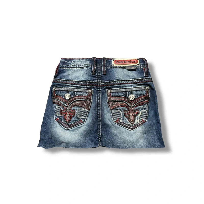 Rock Revival women designer jeans skirt(w27)