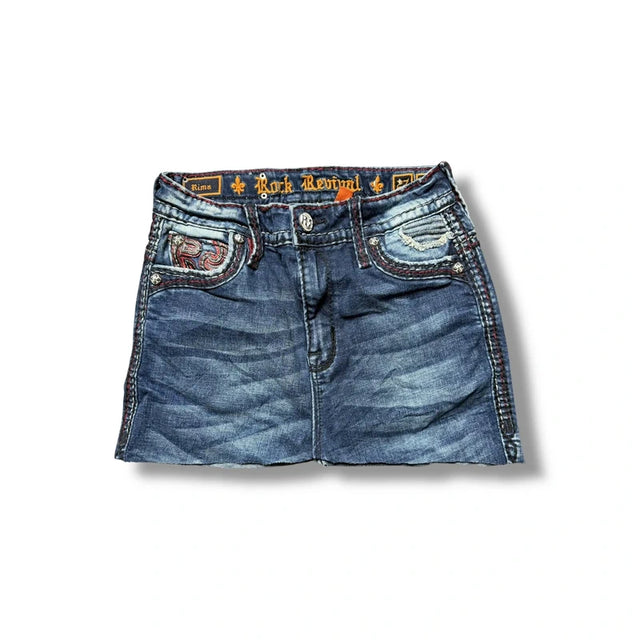 Rock Revival women designer jeans skirt(w27)
