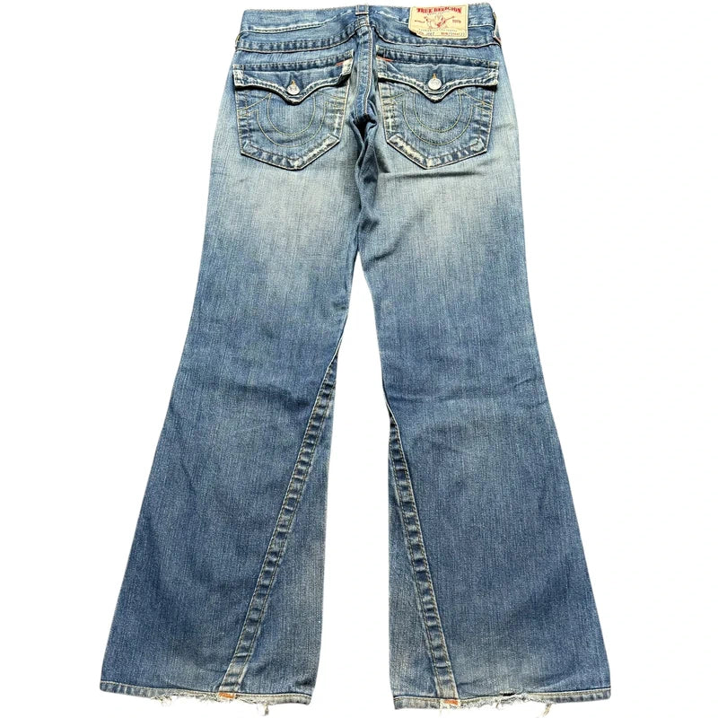 True Religion flared/bootcut low waist women designer jeans(w29