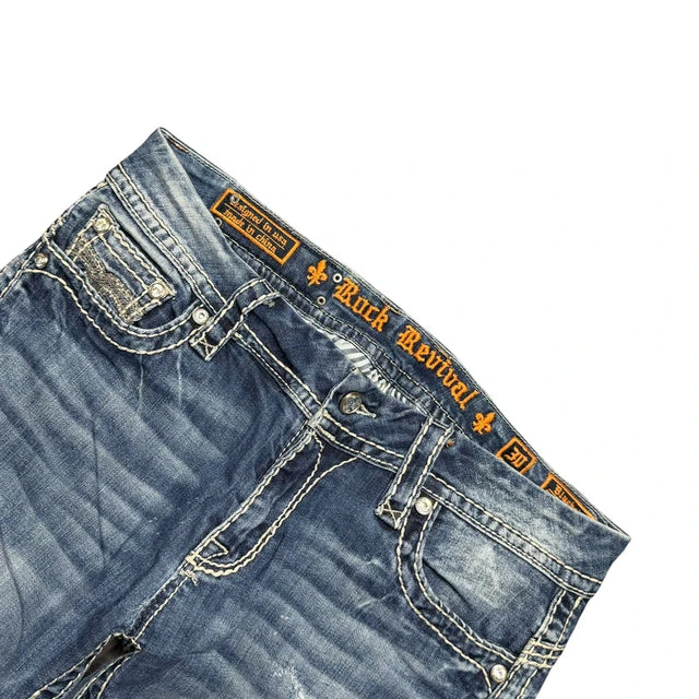 Rock Revival Straight leg low waist women designer jeans(w30