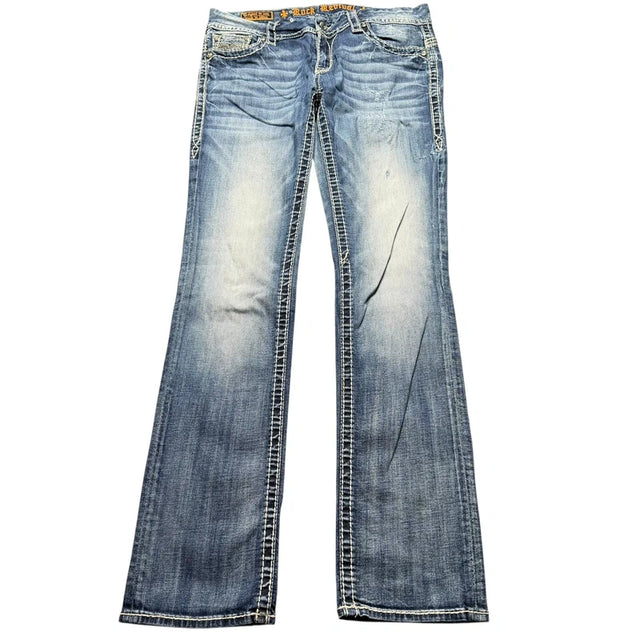 Rock Revival Straight leg low waist women designer jeans(w30