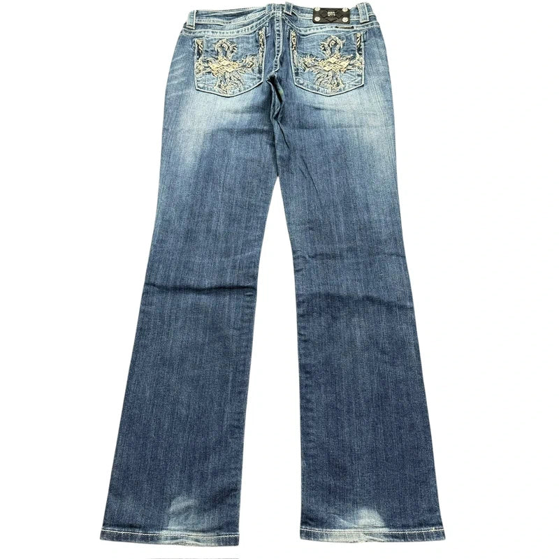 Miss me straight leg low waist women designer Jeans(w31)