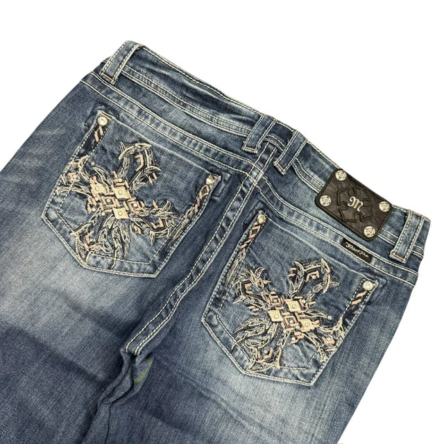 Miss me straight leg low waist women designer Jeans(w31)
