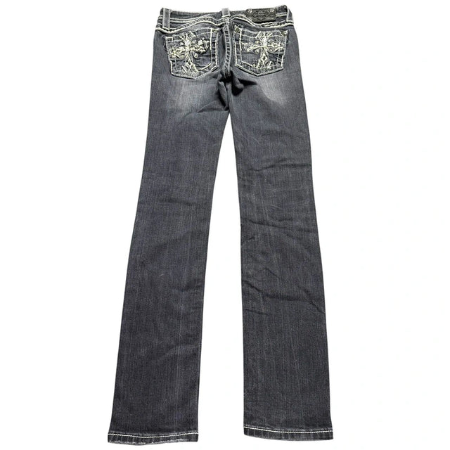 Miss me low waist women designer slim Straight Jeans(w25)