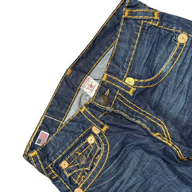 True Religion baggy/straight leg unisex Designer jeans(w32)