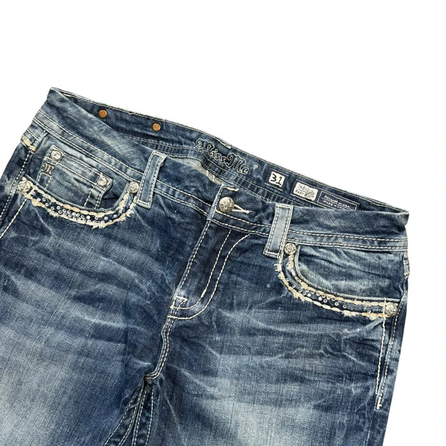 Miss me flared/bootcut low waist Women Designer jeans(w31)
