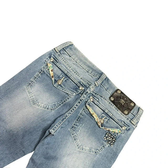 Miss me flared wide leg women designer jeans(w27)
