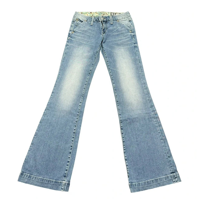 Miss me flared wide leg women designer jeans(w27)