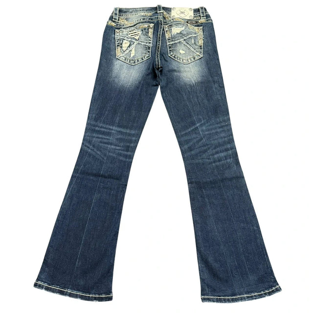 Miss me flared/bootcut low waist women designer jeans(w28)