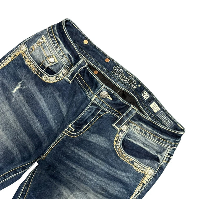 Miss me flared/bootcut low waist women designer jeans(w28)