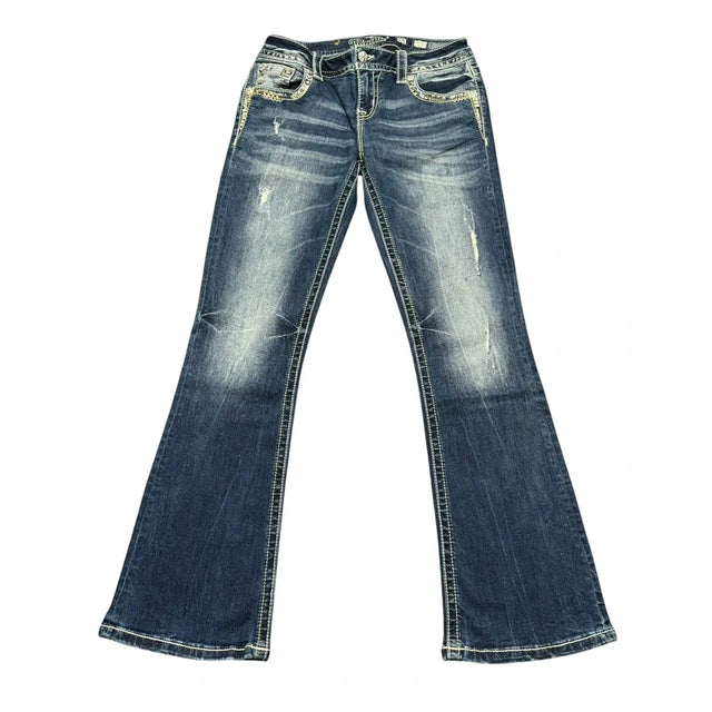 Miss me flared/bootcut low waist women designer jeans(w28)