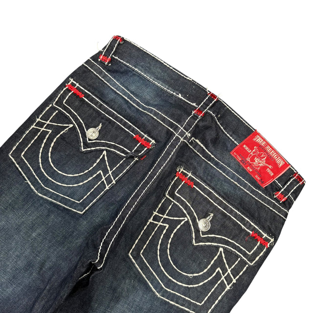 True Religion baggy/straight leg unisex designer Jeans(w34)